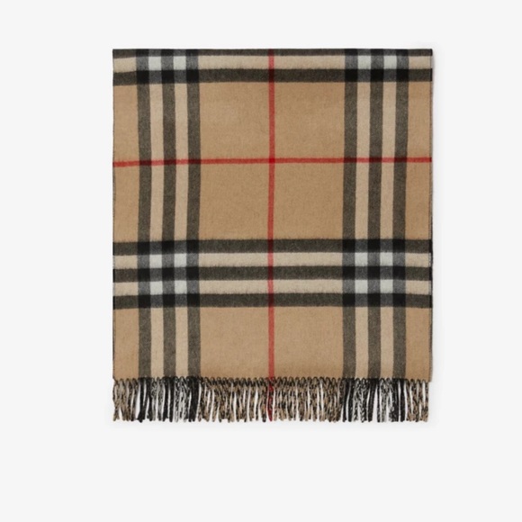 BURBERRY Reversible Cashmere Scarf - Picture 4 of 13